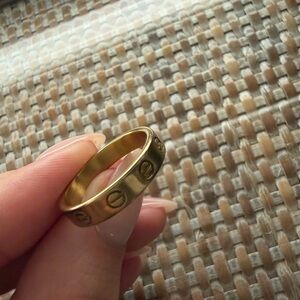 Chic Gold Band with Engraved Symbols